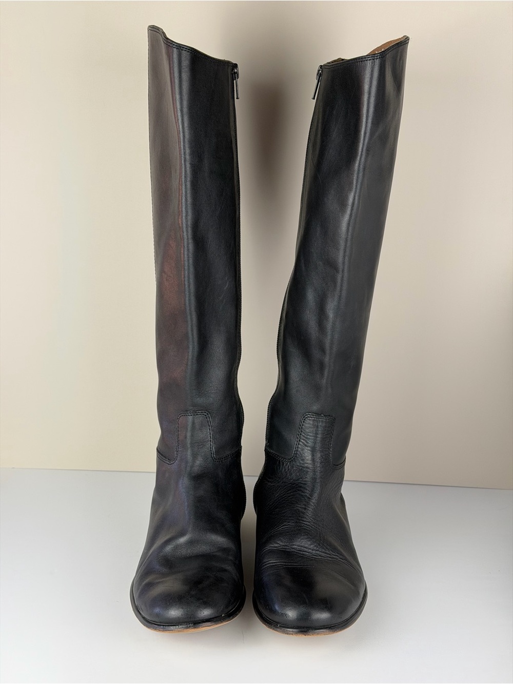 Corso Como Black Leather Knee High Riding Boots Women's Size 9.5 - Picture 2 of 7